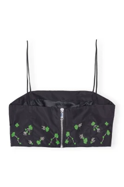 Best Sale GANNI Nylon-Oberteil Black