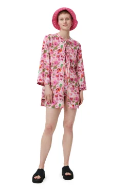 Discount GANNI Offene Bluse Mit Band Sugar Plum
