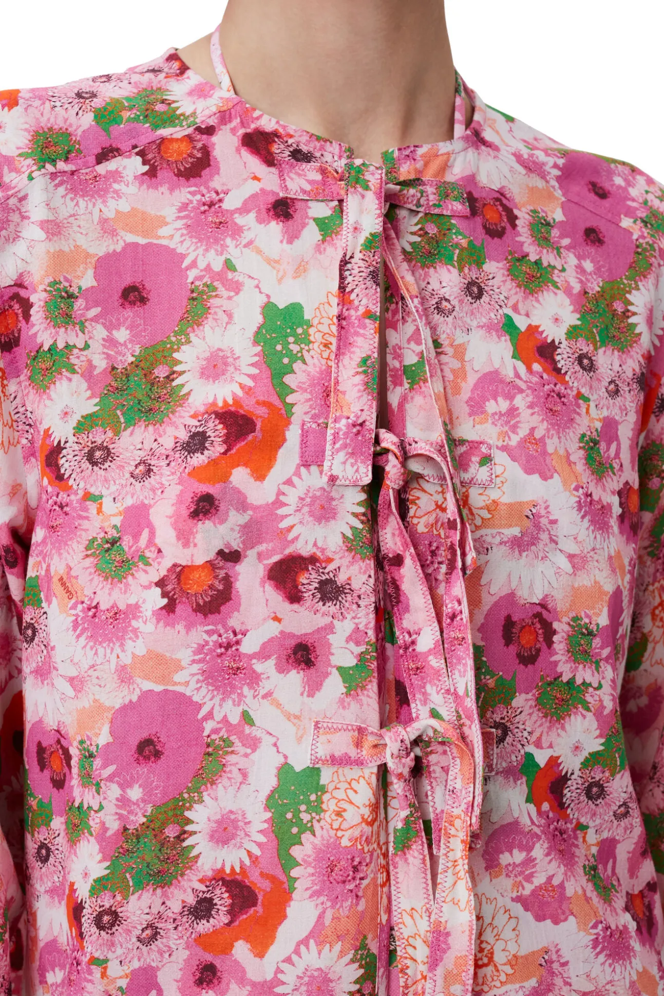 Discount GANNI Offene Bluse Mit Band Sugar Plum