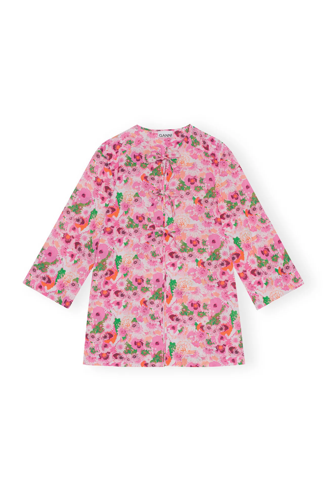 Discount GANNI Offene Bluse Mit Band Sugar Plum
