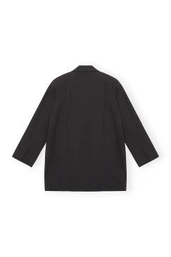 Best GANNI Oversize-Anzugblazer Aus Cotton Black