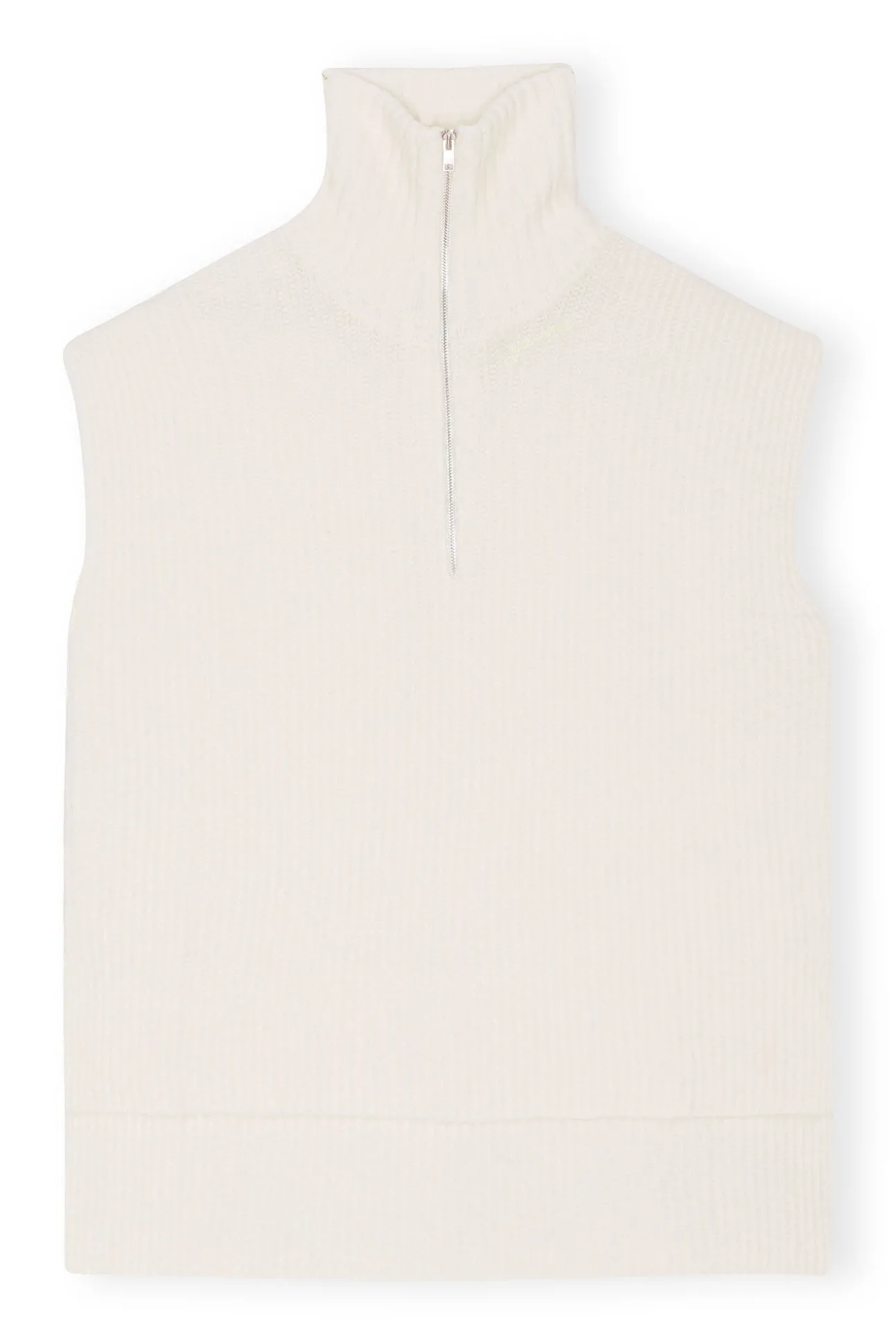 Store GANNI Oversized Zipper Vest Egret