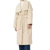 Online GANNI Oversize-Trenchcoat Aus Heavy Twill Pale Khaki