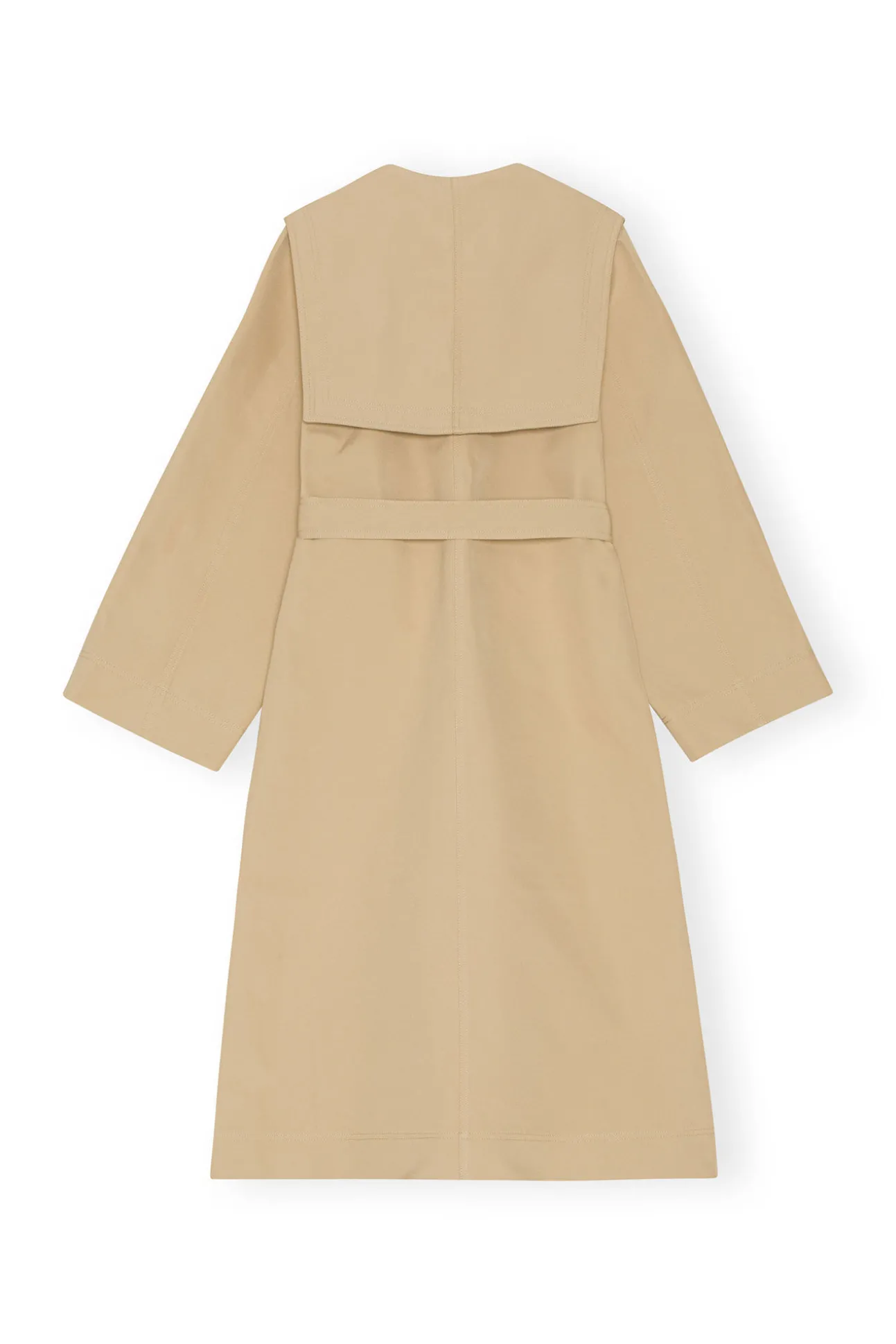 Online GANNI Oversize-Trenchcoat Aus Heavy Twill Pale Khaki