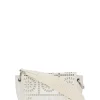 Best Sale GANNI Perforierte Banner-Satteltasche Egret
