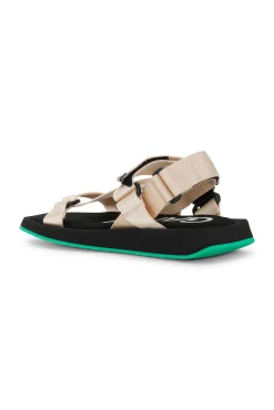 Best Sale GANNI Performance-Gurtband-Sandalen Oyster Gray