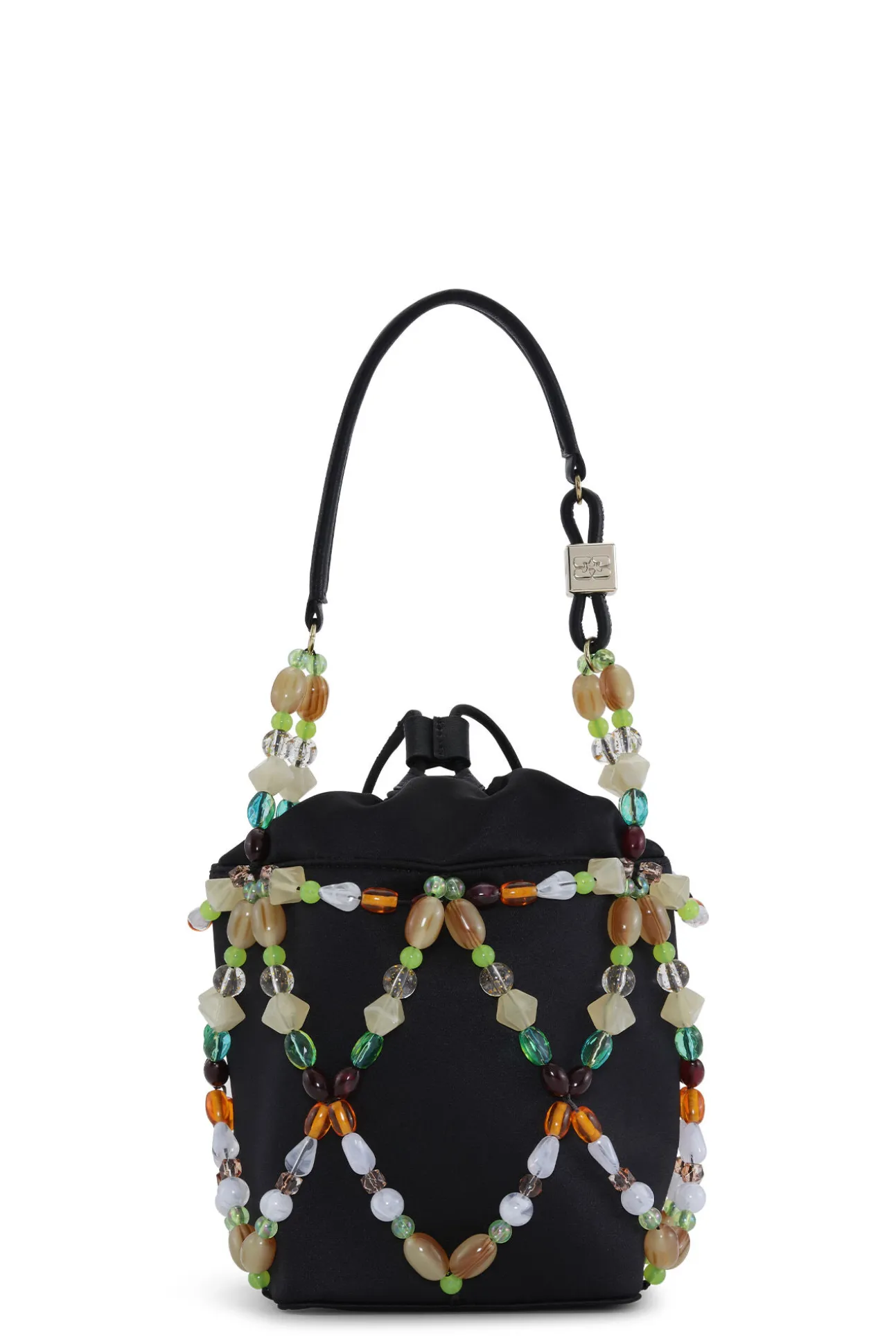 Outlet GANNI Perlen-Bucket-Bag Black