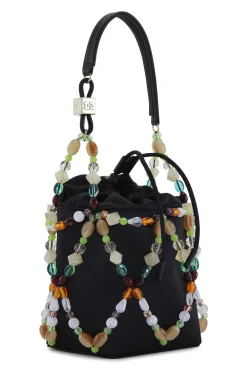 Outlet GANNI Perlen-Bucket-Bag Black