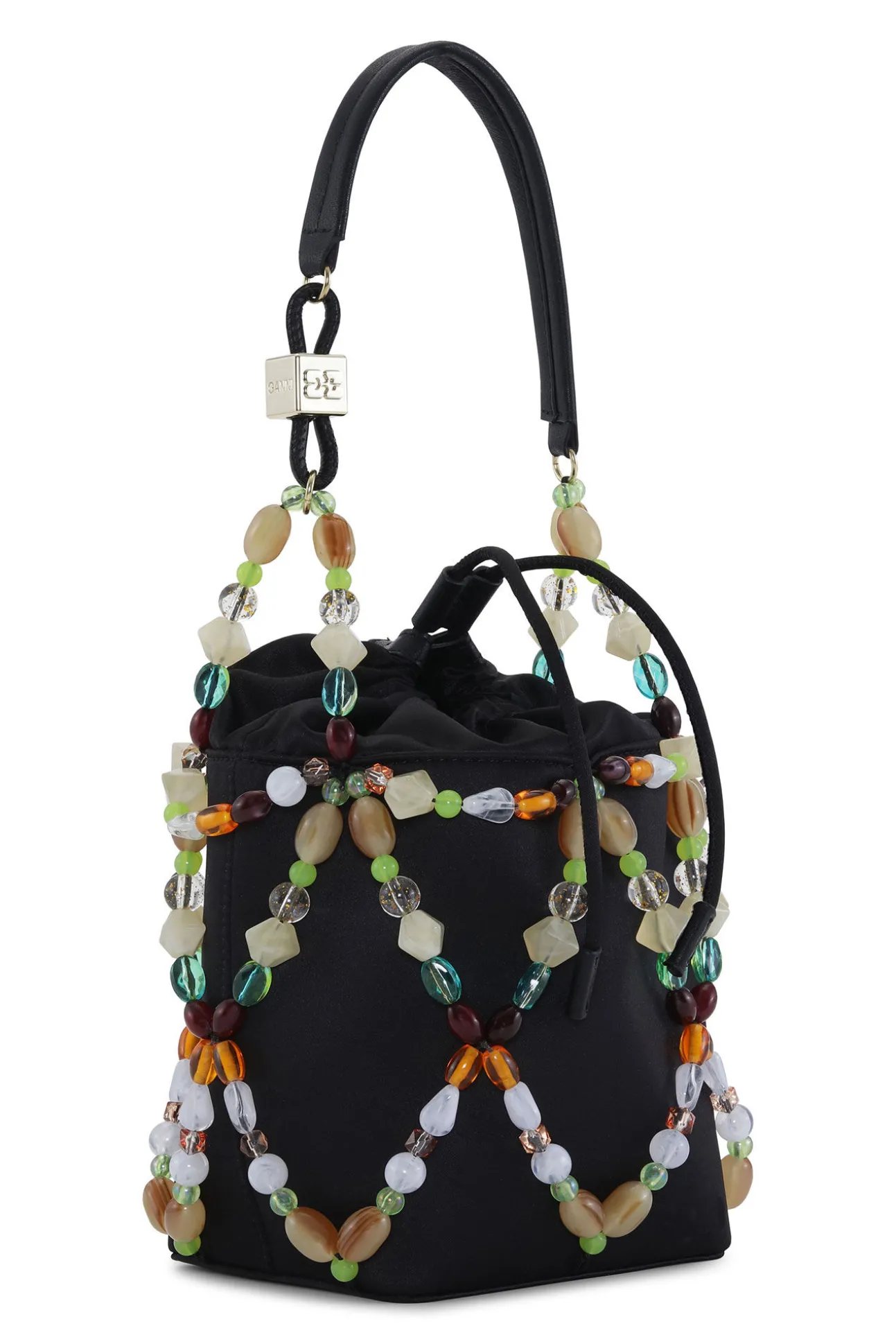 Outlet GANNI Perlen-Bucket-Bag Black