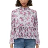 Best GANNI Plissierte Bluse Aus Georgette Mauve Chalk