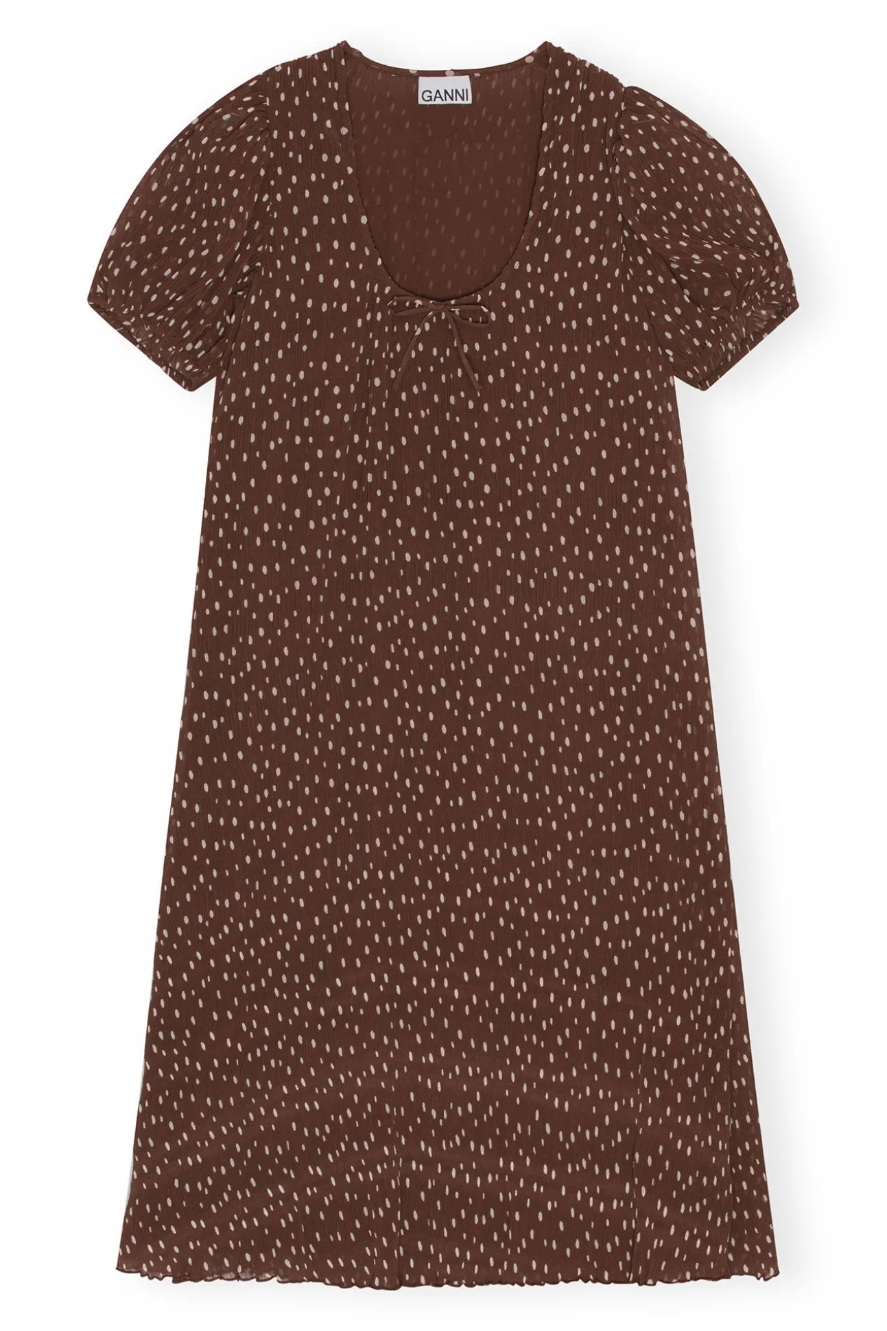 Flash Sale GANNI Plissiertes Georgette-Maxikleid Rocky Road