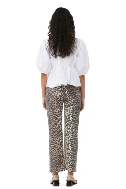 Online GANNI Poplin-Bluse Aus Cotton Bright White
