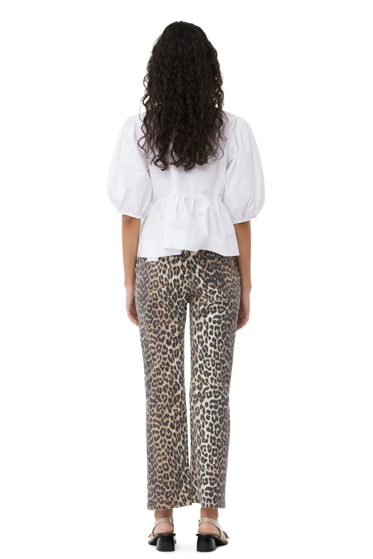 Online GANNI Poplin-Bluse Aus Cotton Bright White