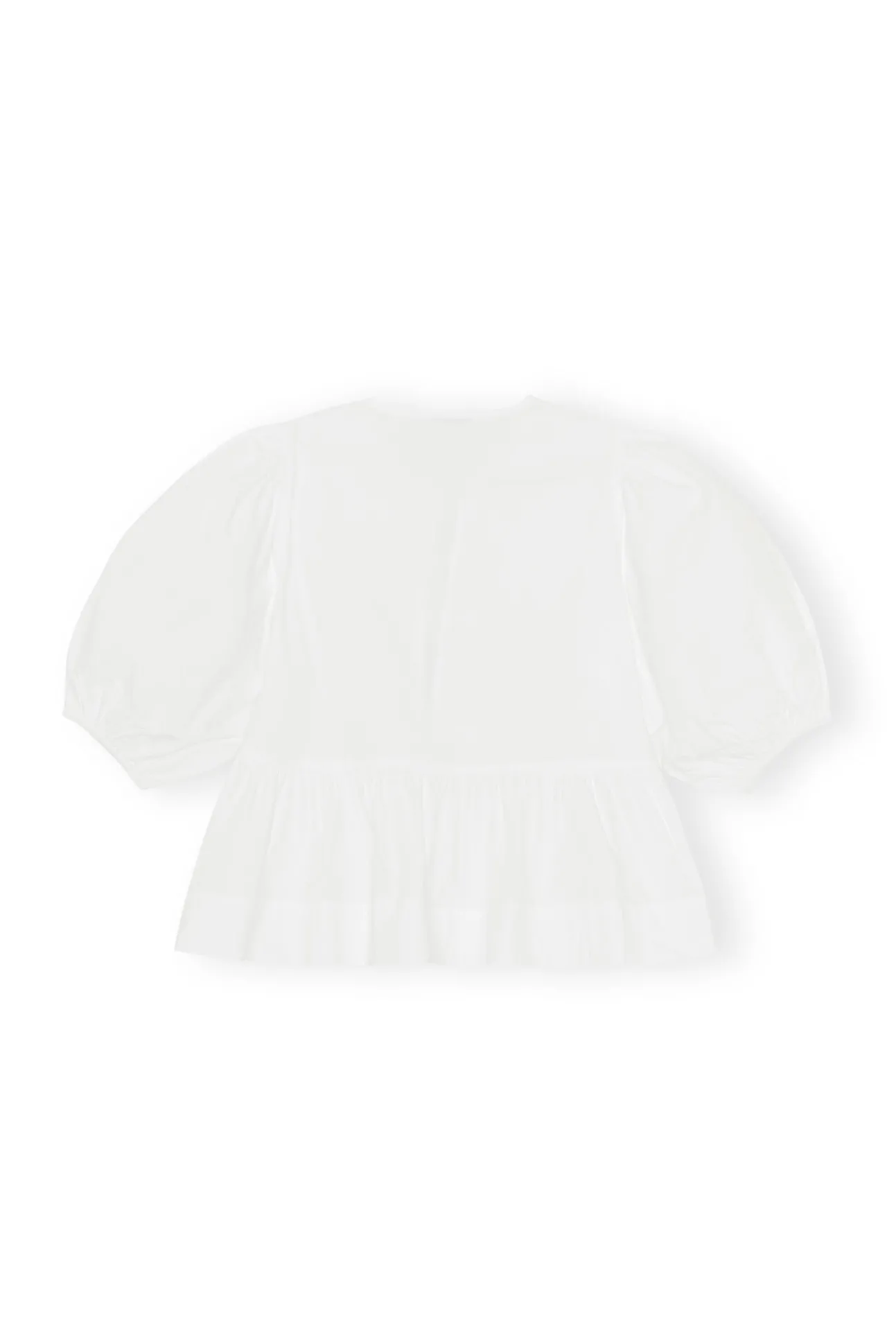 Online GANNI Poplin-Bluse Aus Cotton Bright White