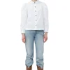 Hot GANNI Poplin-Hemd Aus Cotton Bright White