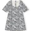 Online GANNI Print Denim Mini Dress Brunnera Blue