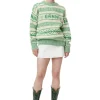 Cheap GANNI Pullover Aus Gruner Wool Egret
