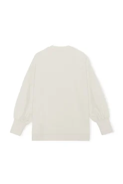 Shop GANNI Pullover-Sweatshirt Egret