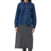 Fashion GANNI Re-Cut-Jeanshemd Mid Blue Stone