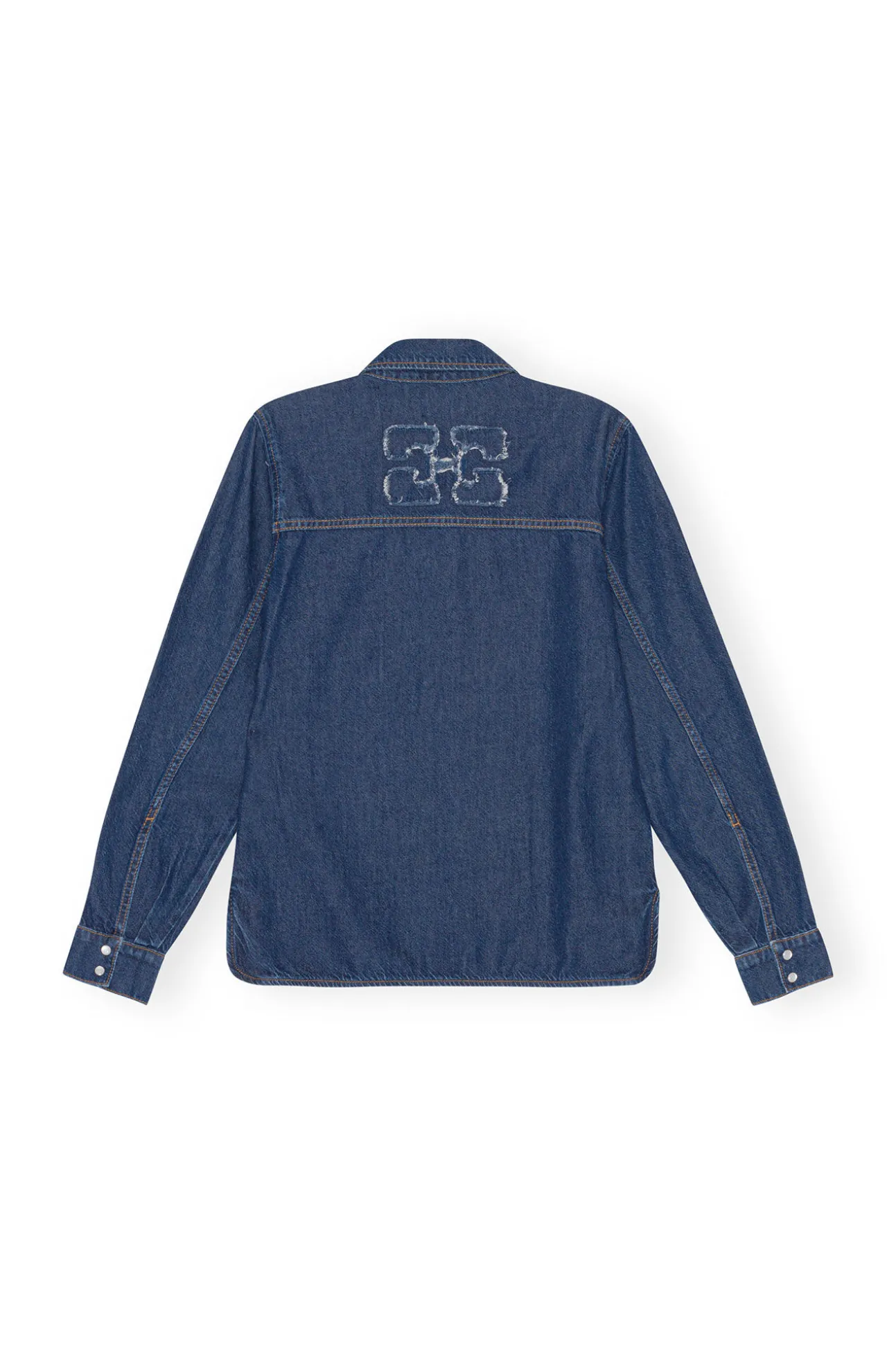 Fashion GANNI Re-Cut-Jeanshemd Mid Blue Stone
