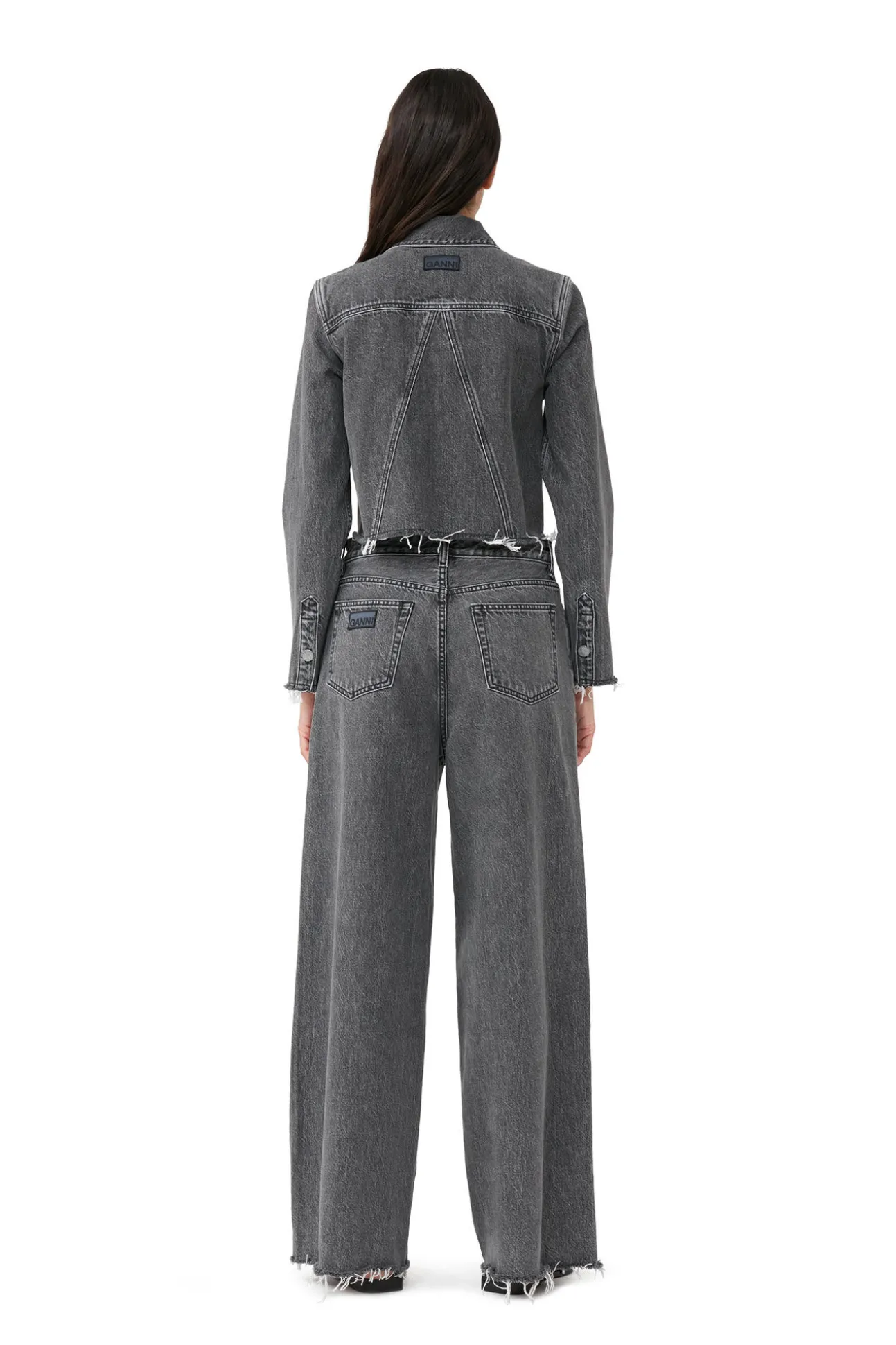 Best Sale GANNI Re-Cut-Jeansjacke Washed Black/Black