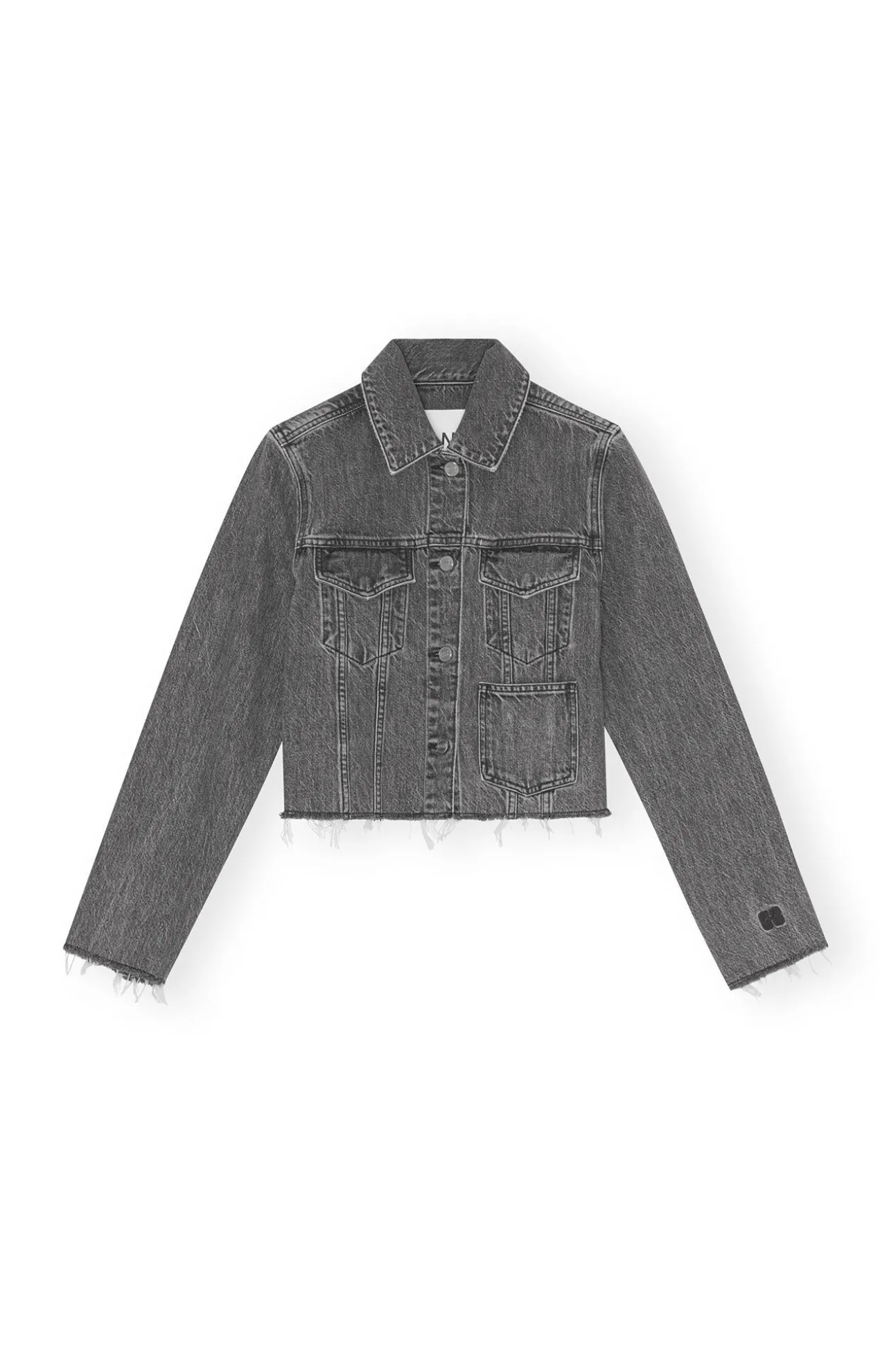 Best Sale GANNI Re-Cut-Jeansjacke Washed Black/Black