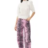 Shop GANNI „Re-Cut“-Magny-Jeans In Uberfarbter Optik Cyclamen