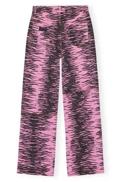 Shop GANNI „Re-Cut“-Magny-Jeans In Uberfarbter Optik Cyclamen