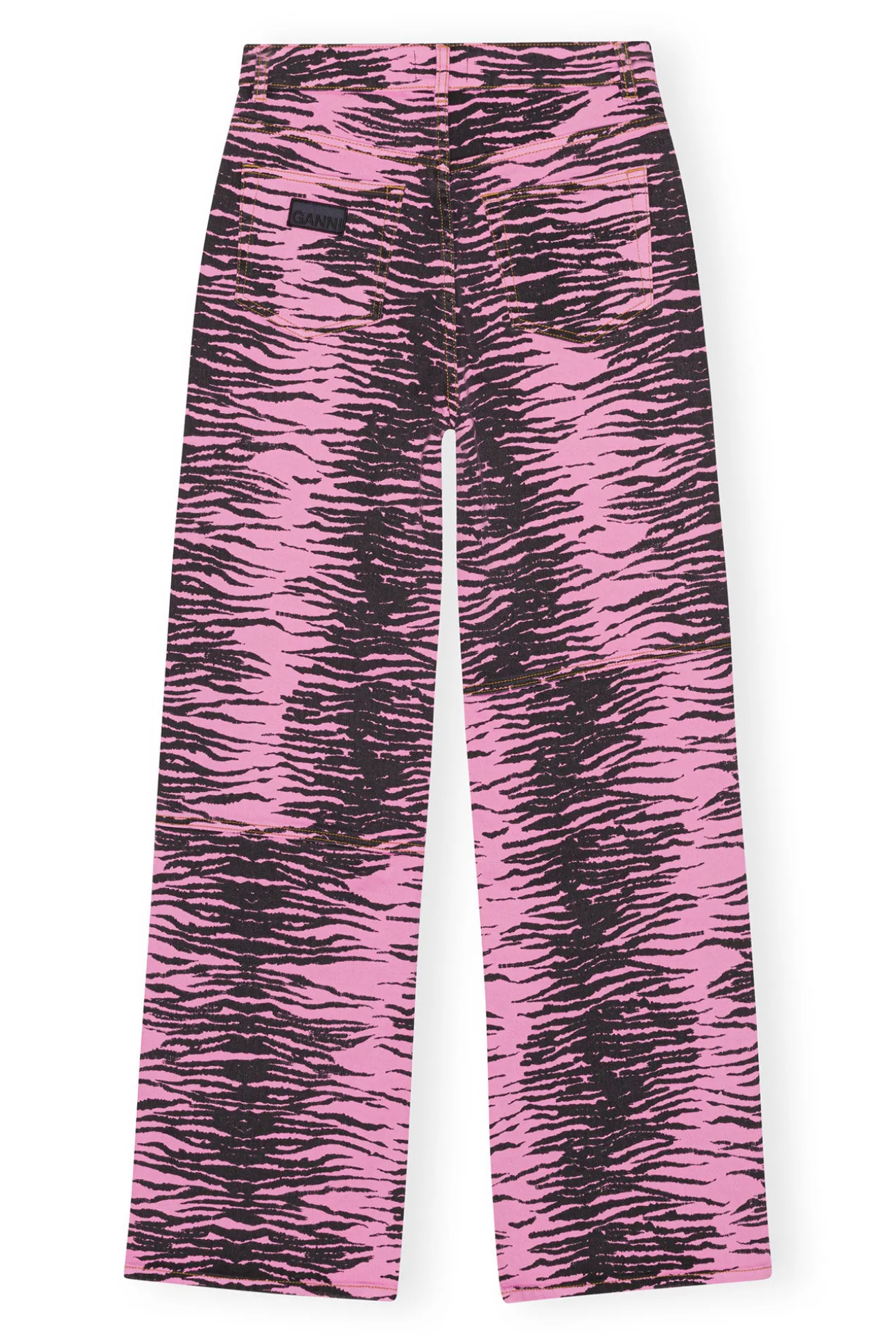 Shop GANNI „Re-Cut“-Magny-Jeans In Uberfarbter Optik Cyclamen