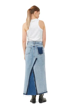 Fashion GANNI Re-Cut-Maxirock Aus Denim