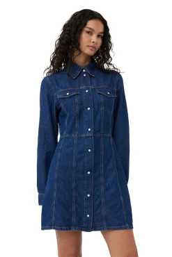 Fashion GANNI Re-Cut-Minikleid Aus Denim Mid Blue Stone