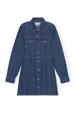 Fashion GANNI Re-Cut-Minikleid Aus Denim Mid Blue Stone
