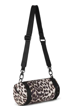 Store GANNI Recycelte Mini-Barrel-Umhangetasche Leopard