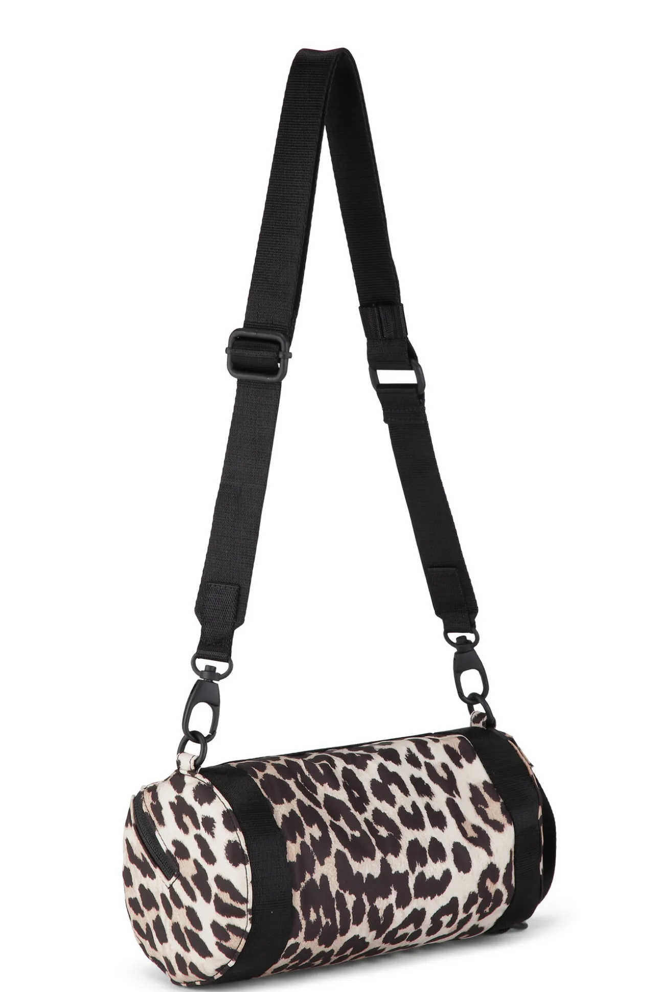 Store GANNI Recycelte Mini-Barrel-Umhangetasche Leopard