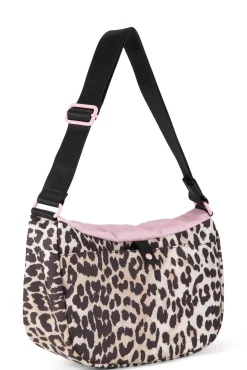 Sale GANNI Recycelte Reporter-Tasche Leopard