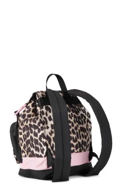 Best Sale GANNI Recycelter Mini-Rucksack Leopard