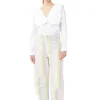 Online GANNI Rhythm-Kragenbluse Aus Cotton Poplin Bright White