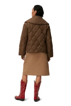 Online GANNI Ripstop-Steppjacke Teak