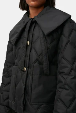 Cheap GANNI Ripstop-Steppjacke Black