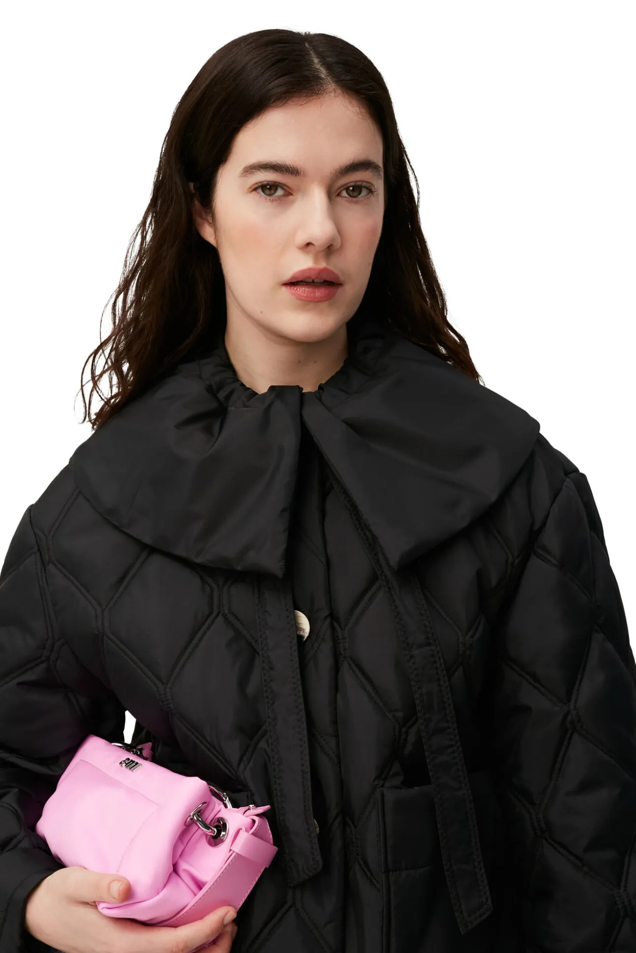 Cheap GANNI Ripstop-Steppjacke Black