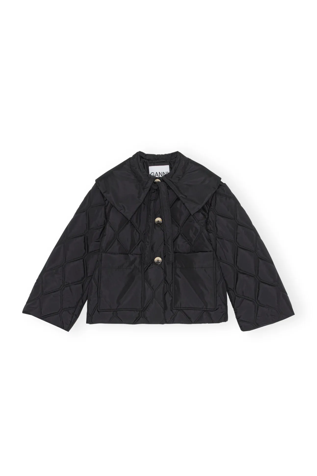 Cheap GANNI Ripstop-Steppjacke Black