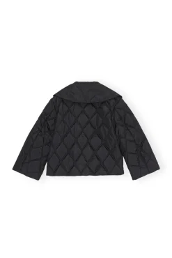 Cheap GANNI Ripstop-Steppjacke Black