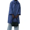 Best Sale GANNI Ripstop-SteppMäntel Gray Blue