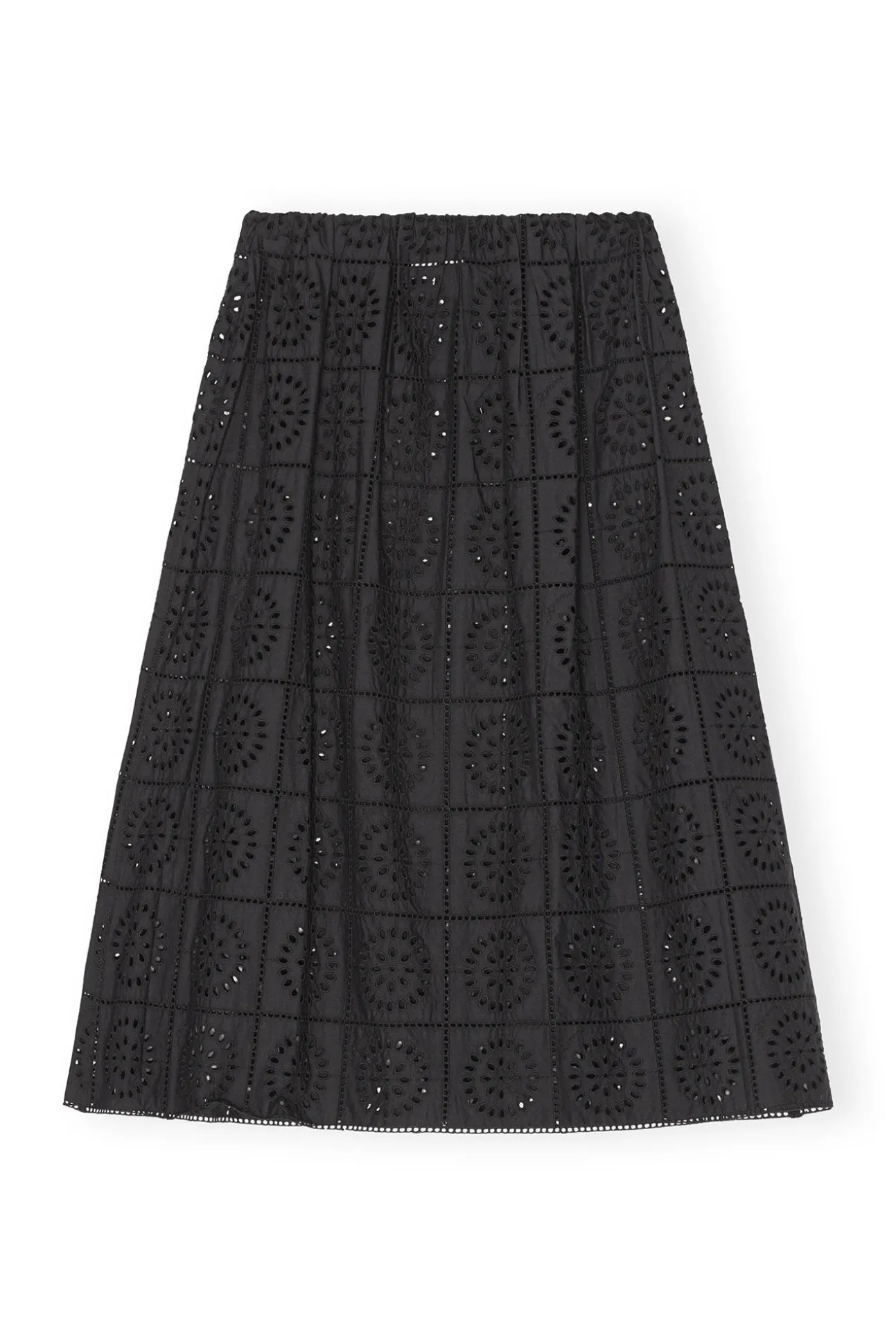 Best GANNI Rock Mit Lochstickerei Black