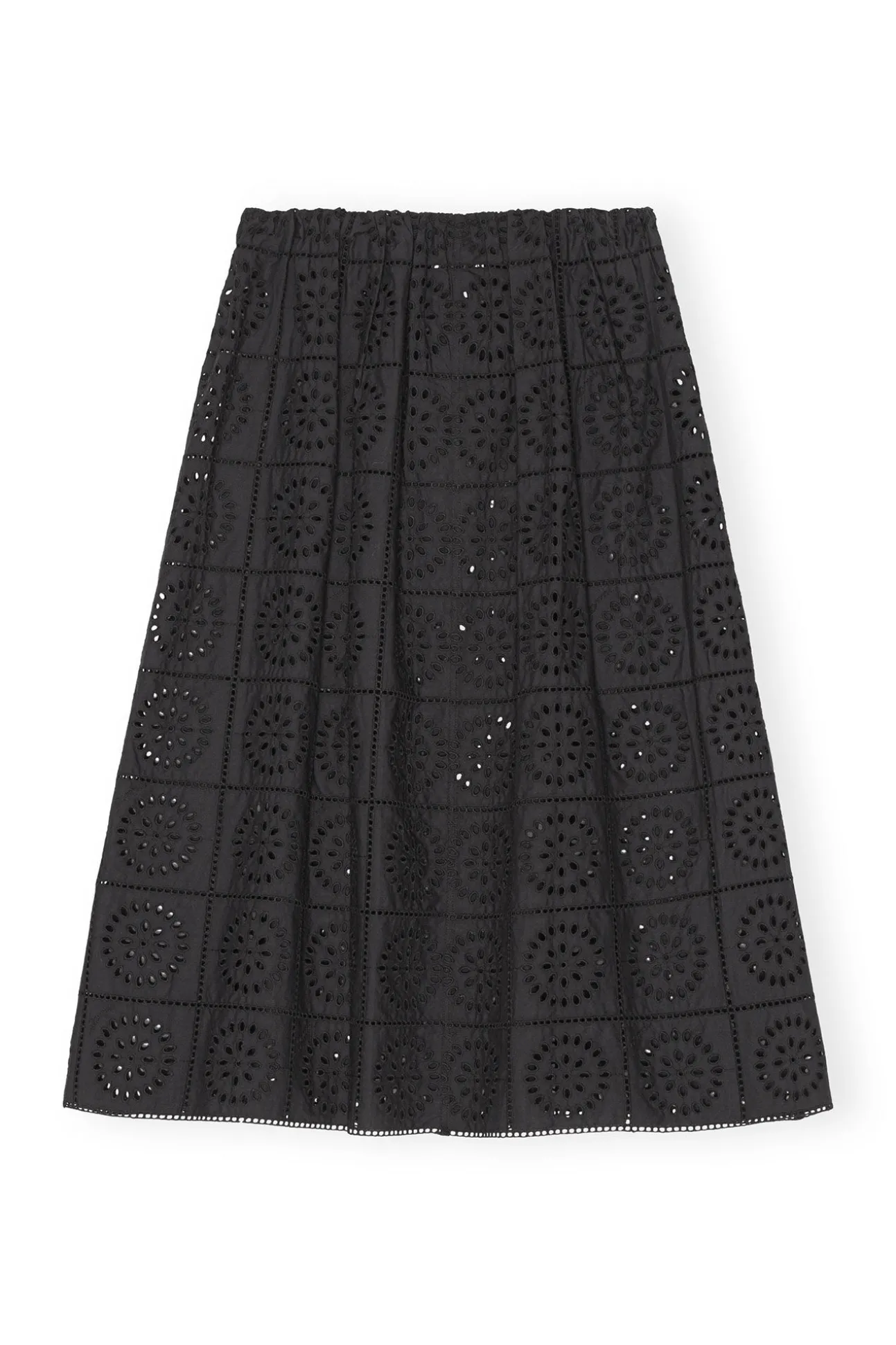 Best GANNI Rock Mit Lochstickerei Black
