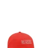 Outlet GANNI Rot Bestickte Logo-Kappe Fiery Red