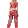 Flash Sale GANNI Rote Foil-Stary-Jeans Red Alert