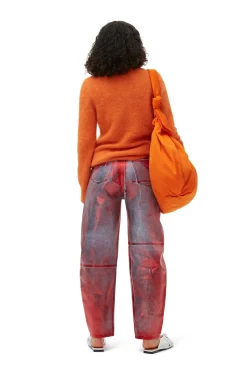 Flash Sale GANNI Rote Foil-Stary-Jeans Red Alert