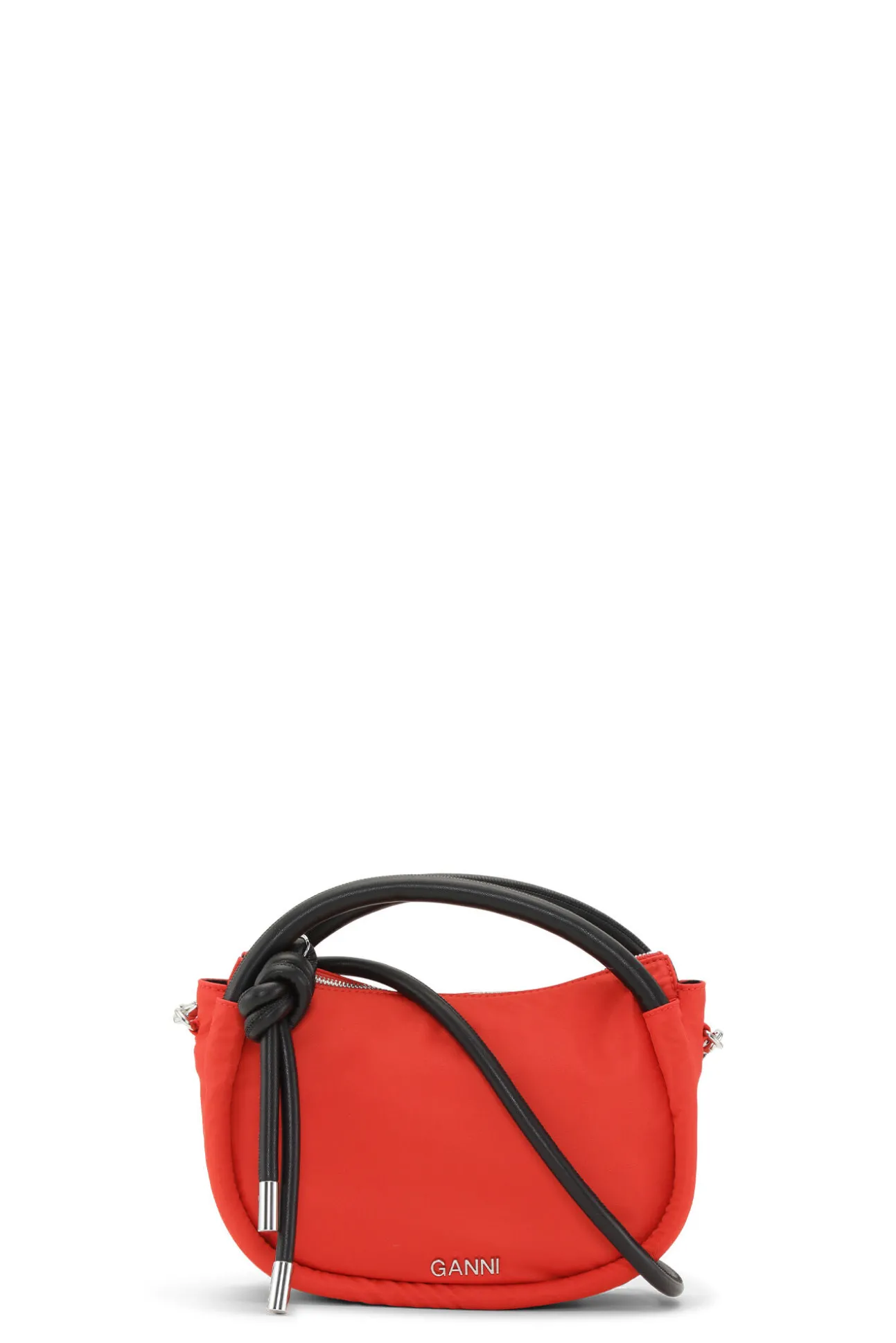 Best Sale GANNI Rote Minitasche Mit Knoten Fiery Red