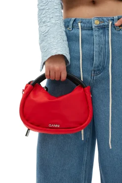 Best Sale GANNI Rote Minitasche Mit Knoten Fiery Red